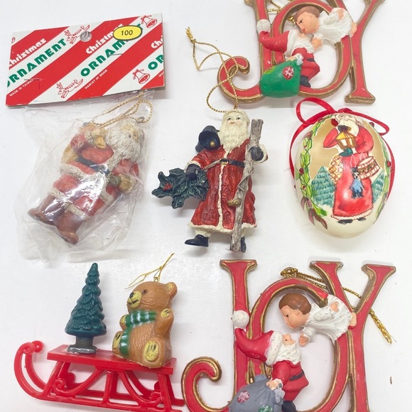 Vintage Lot Plastic, Ceramic Christmas Ornaments - Picture 7 of 12
